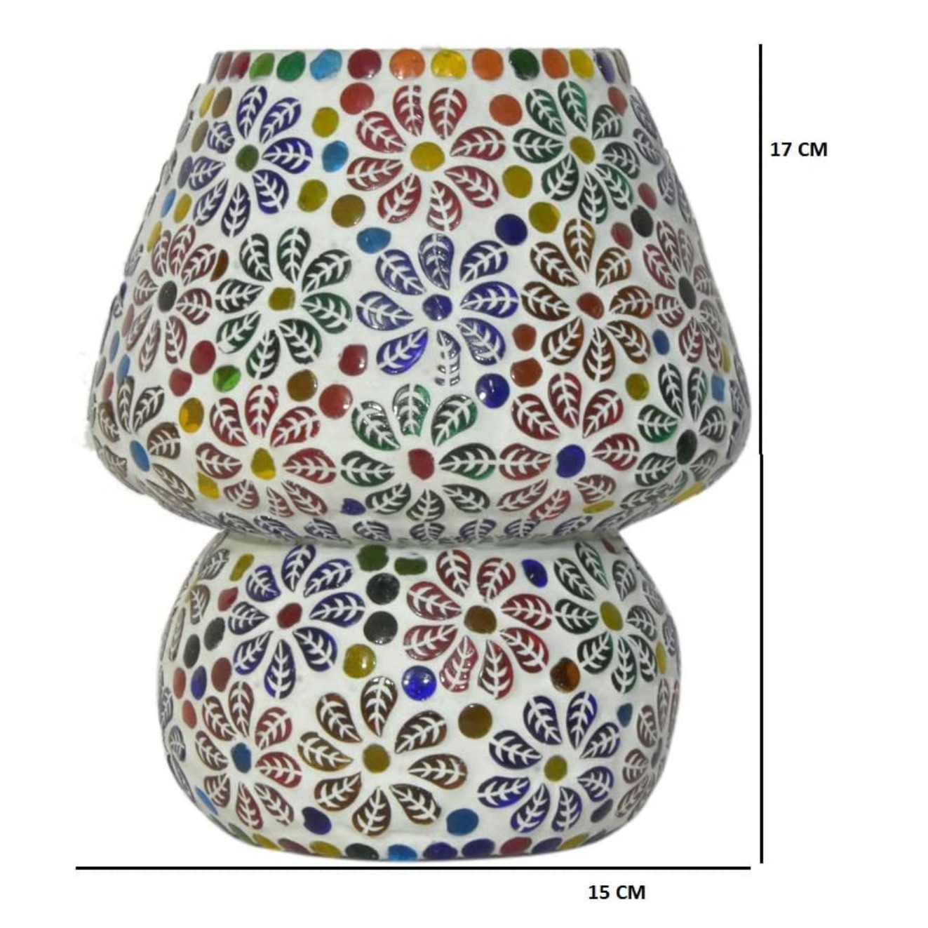 Mosaic Glass Table Lamp - front_view