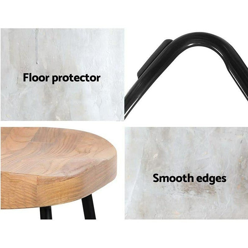 Set of 2 Saddle Bar Stool  (30 INCH) - top_view
