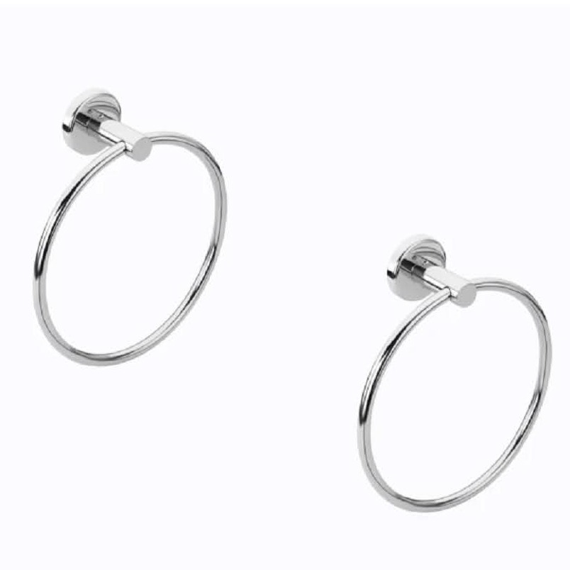 SS Towel Ring With Chrome Plated - front_view