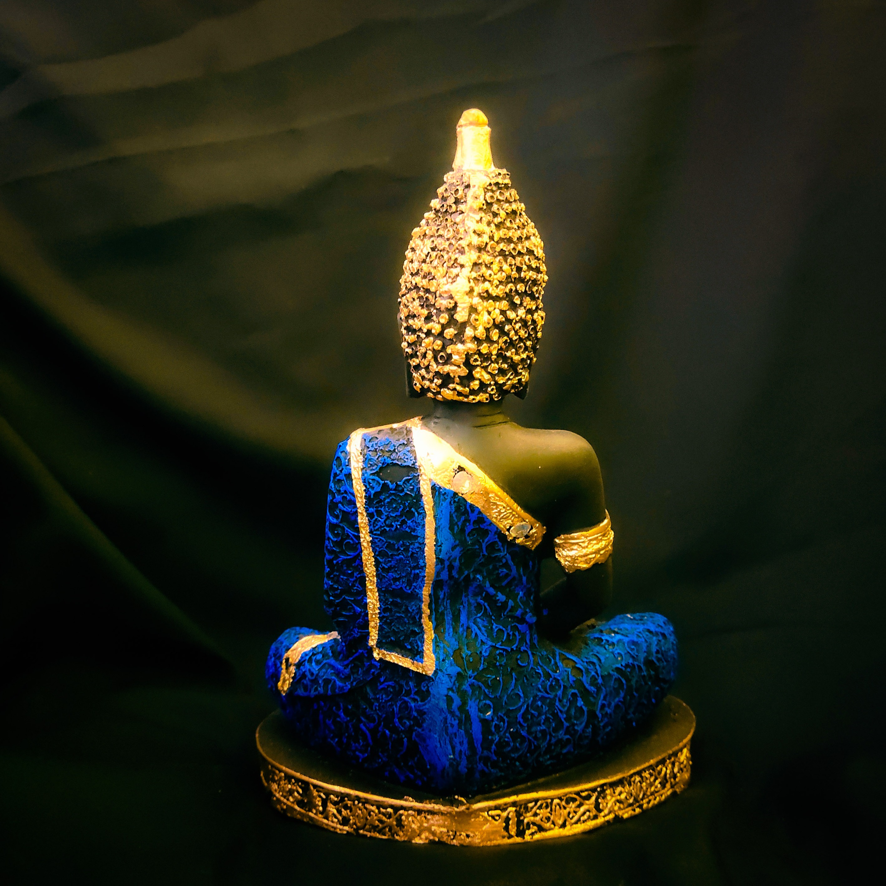 Meditating Buddha Statue - rear_view