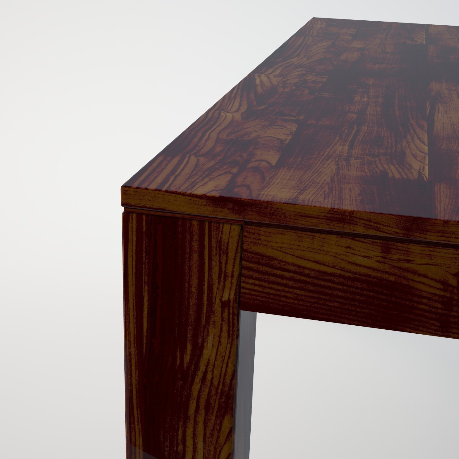 Maple Oak Finish 4 Seater Dining Table Set - top_view
