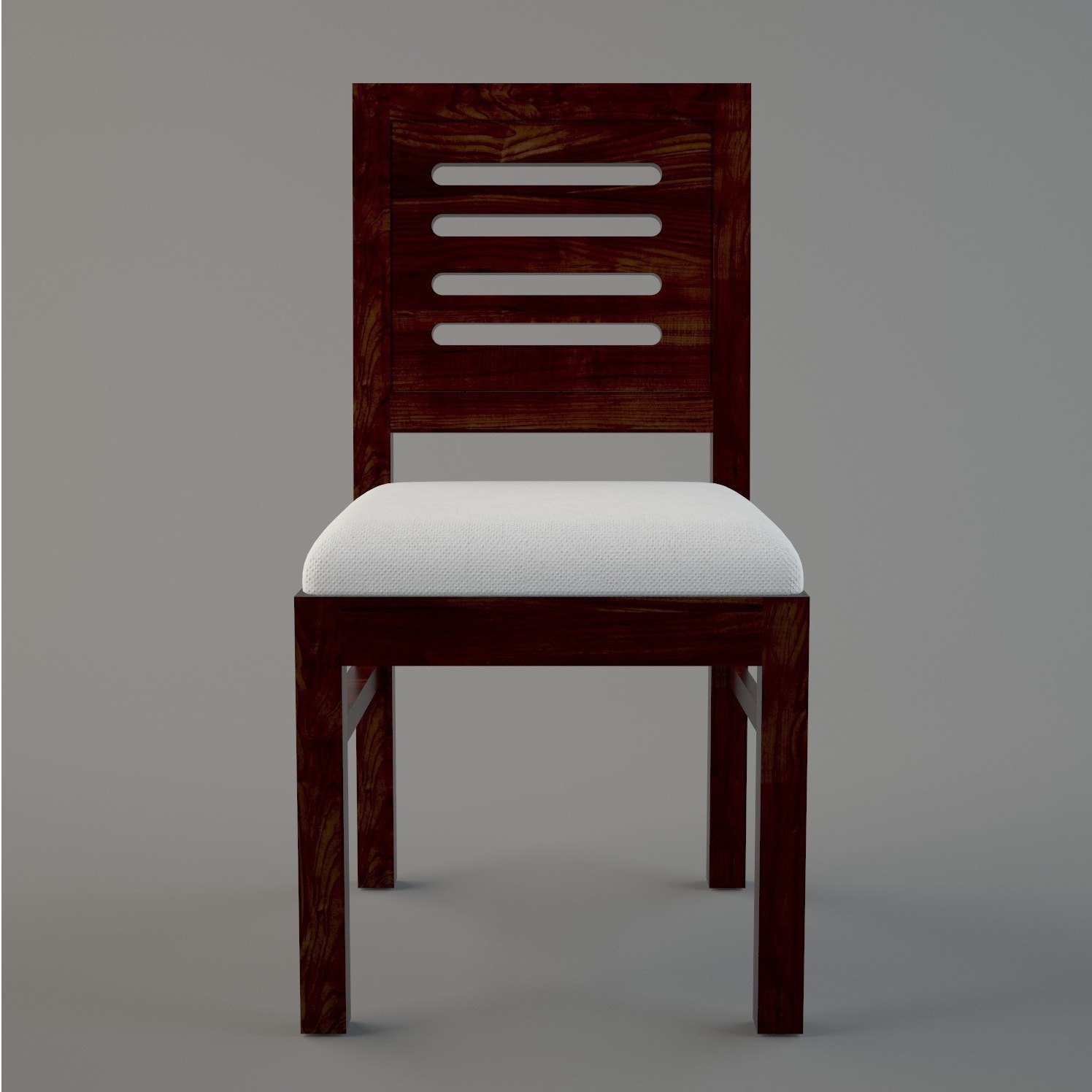 Maple Oak Finish 4 Seater Dining Table Set - rear_view
