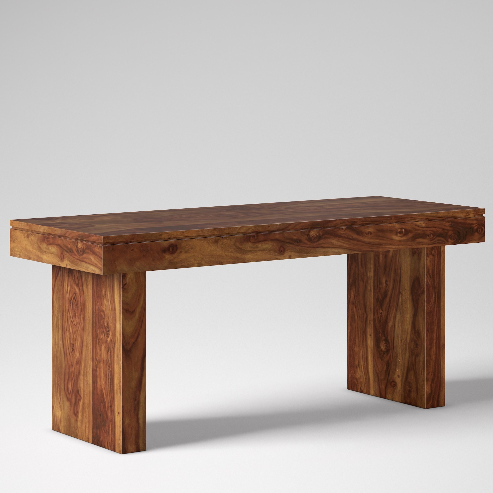 Grenoble Sheesham Wood 6 Seater Dining Set - rear_view
