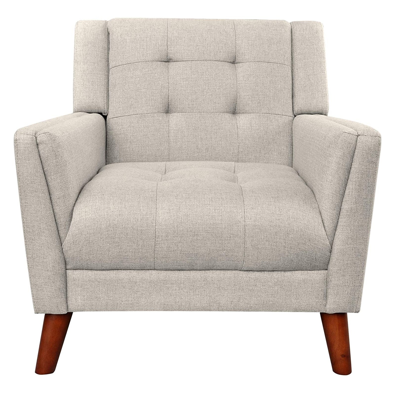 Modern Fabric Arm Chair (Grey) - front_view