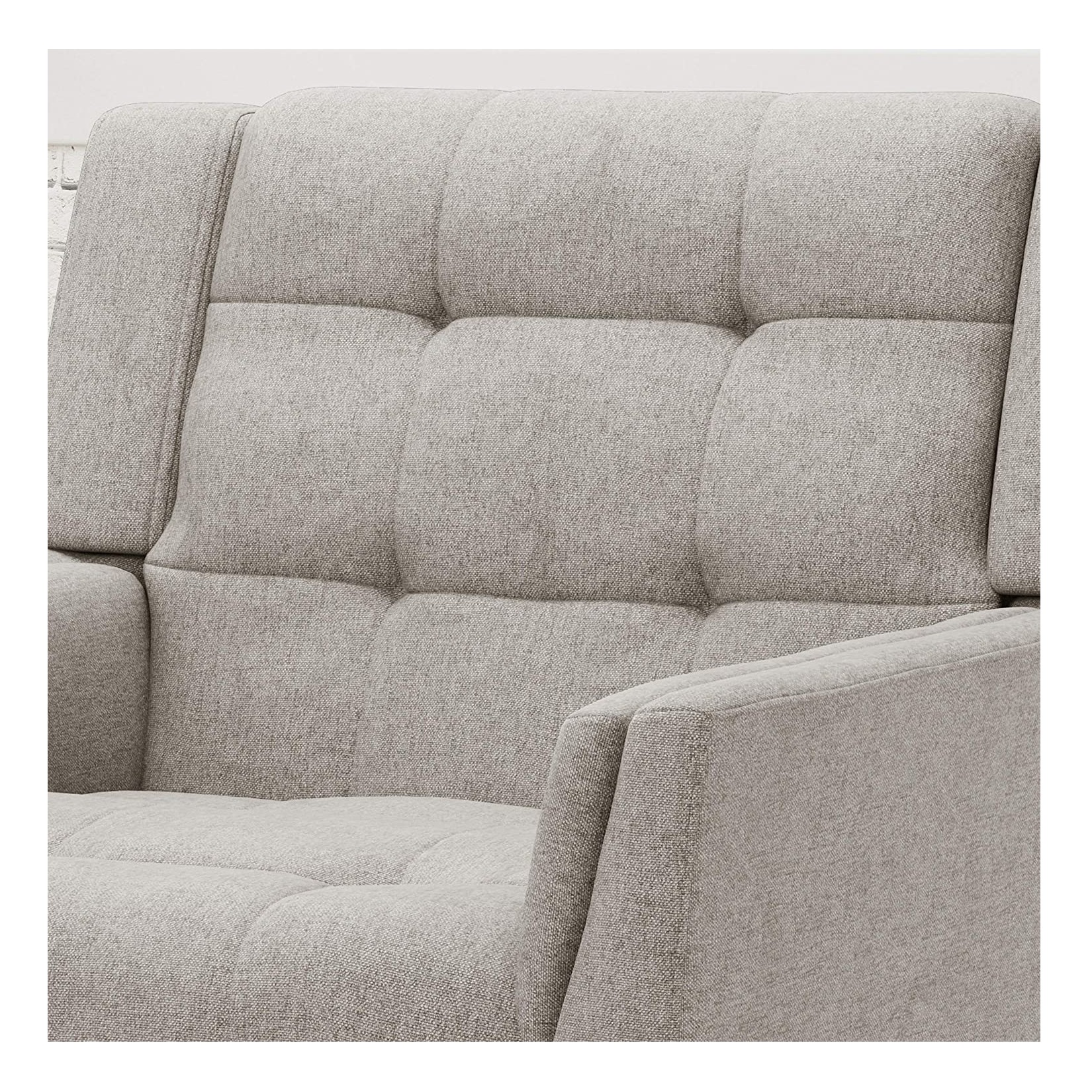 Modern Fabric Arm Chair (Grey) - top_view
