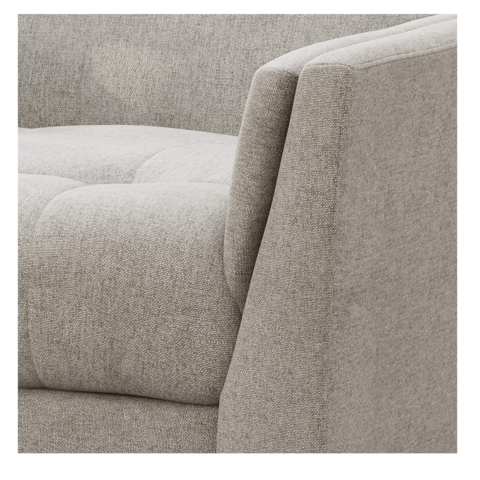 Modern Fabric Arm Chair (Grey) - rear_view