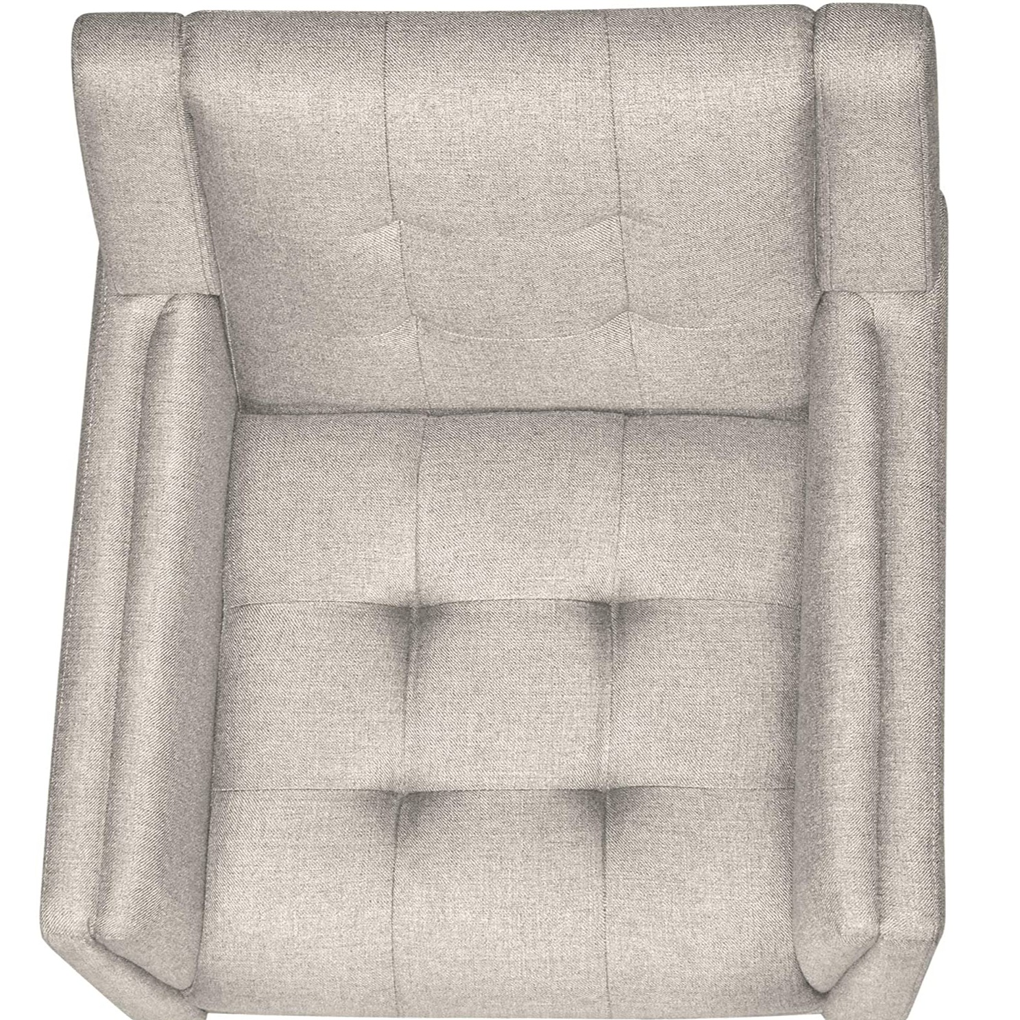 Modern Fabric Arm Chair (Grey) - bottom_view