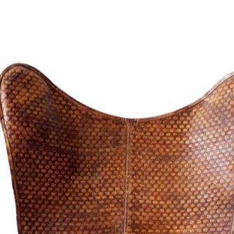 Mahogany Butterfly Chair With Iron Stand - top_view