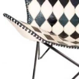 Retro Handmade Leather Butterfly Chair - rear_view
