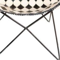 Retro Handmade Leather Butterfly Chair - right_view