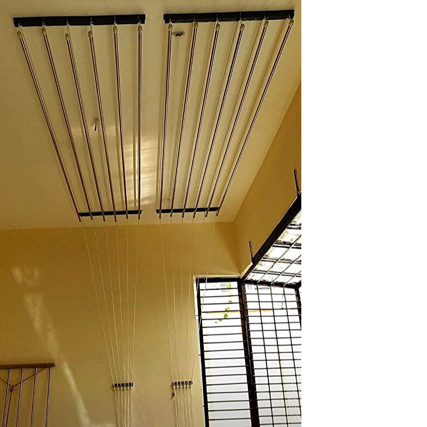 Dry Cloth Ceiling Hanging System 4 Rod 60" - front_view