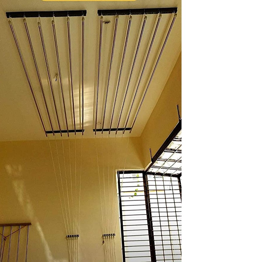 Dry Cloth Ceiling Hanging System 4 Rod 60" - top_view