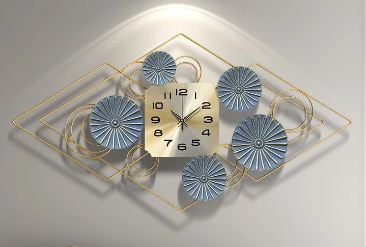 Antique Wall Clock Metal Wall Art - front_view