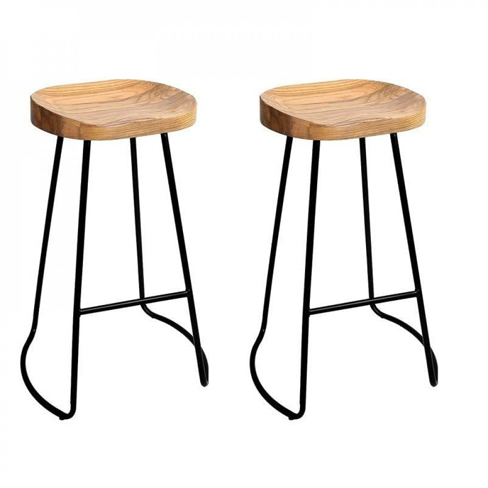 Buy Set of 2 Saddle Bar Stool (30 INCH) online Upto 70 OFF at Apka