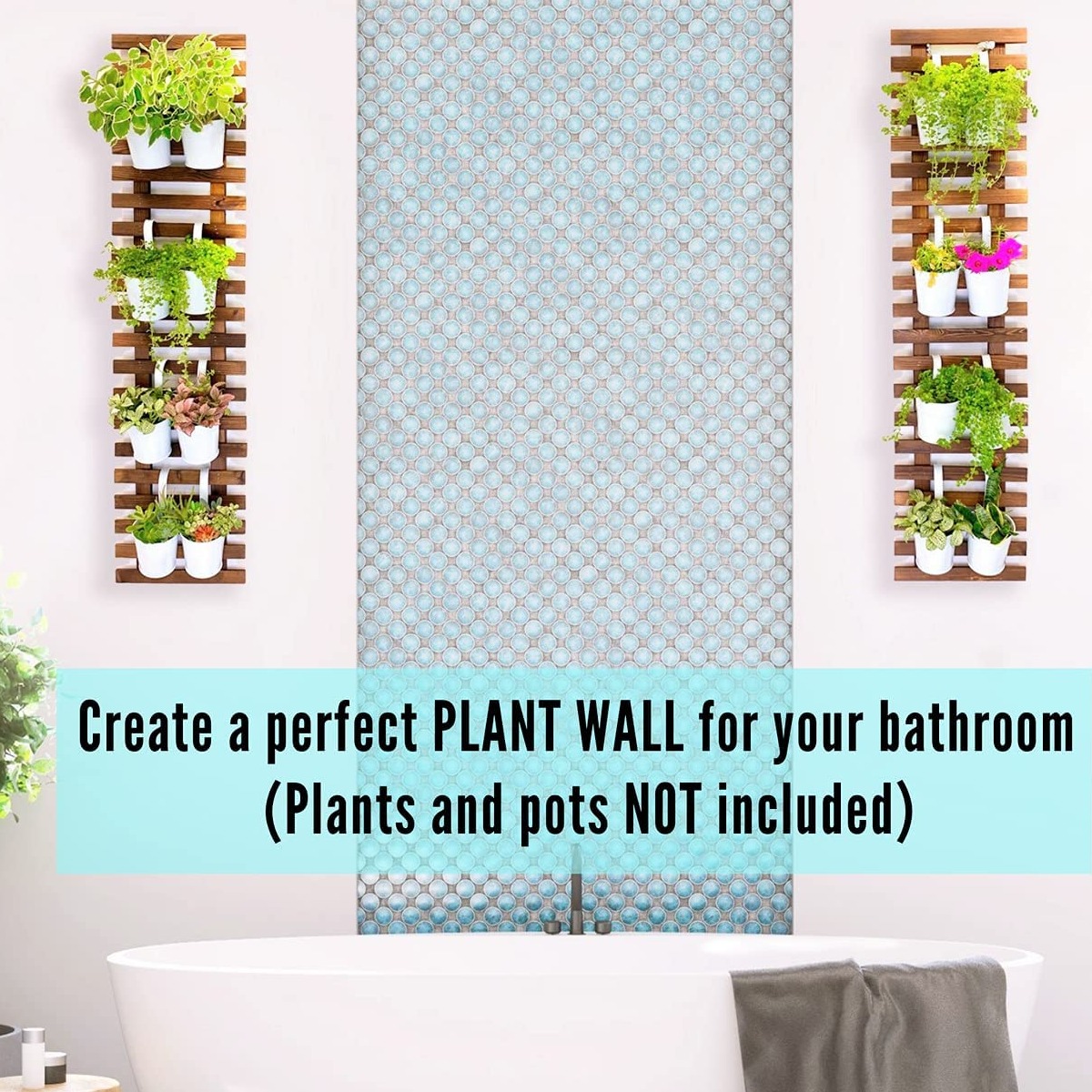 Wooden Hanging Planter (Set of 2) - top_view