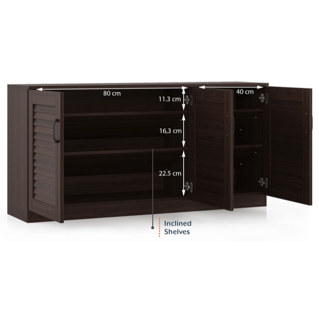 Wooden Multipurpose Shoe Cabinet - top_view