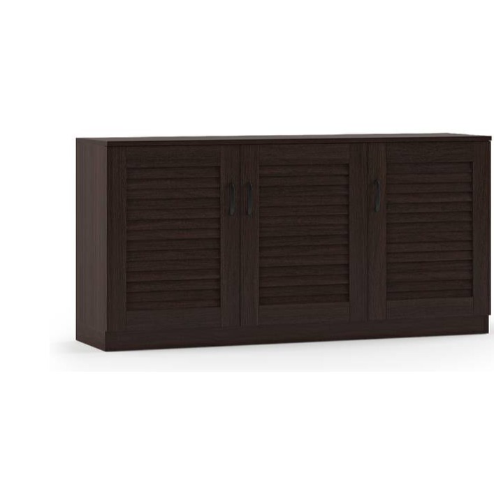 Wooden Multipurpose Shoe Cabinet - rear_view