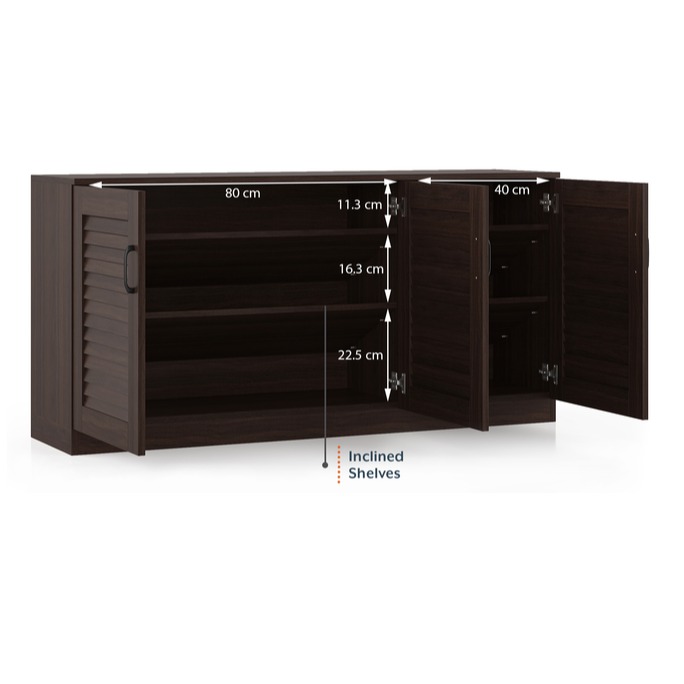 Wooden Multipurpose Shoe Cabinet - bottom_view