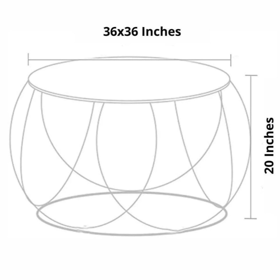 Metal Coffee Table - rear_view