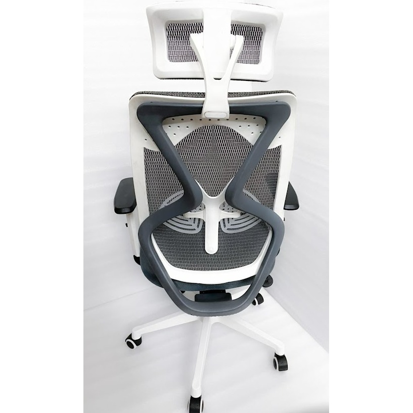 Grey High Back Boss Chair - left_view