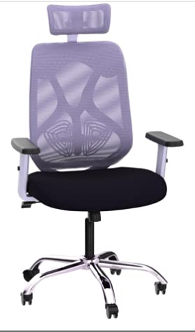 Grey High Back Boss Chair - top_view