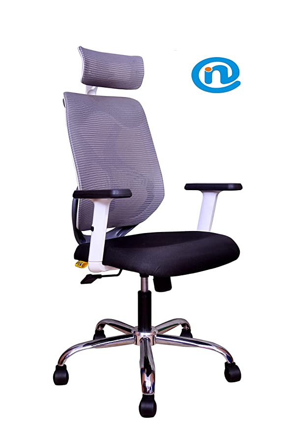 Grey High Back Boss Chair - rear_view