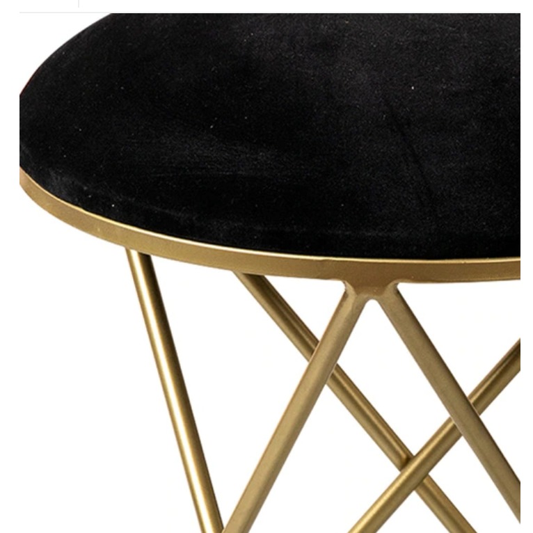 Varg Metallic Stool with Metalic Cross Legs - top_view