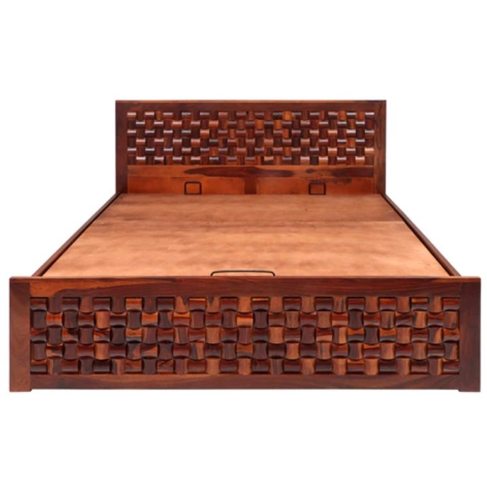 Crocus Wooden King Size Bed With Storage - top_view