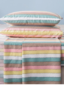 Striped Pattern Bedsheet - top_view
