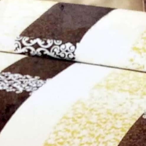 Brown & Cream Printed Comforter Set of 4 (1 Double Bedsheet With 2 Pillow Covers And 1 Comforter) - rear_view