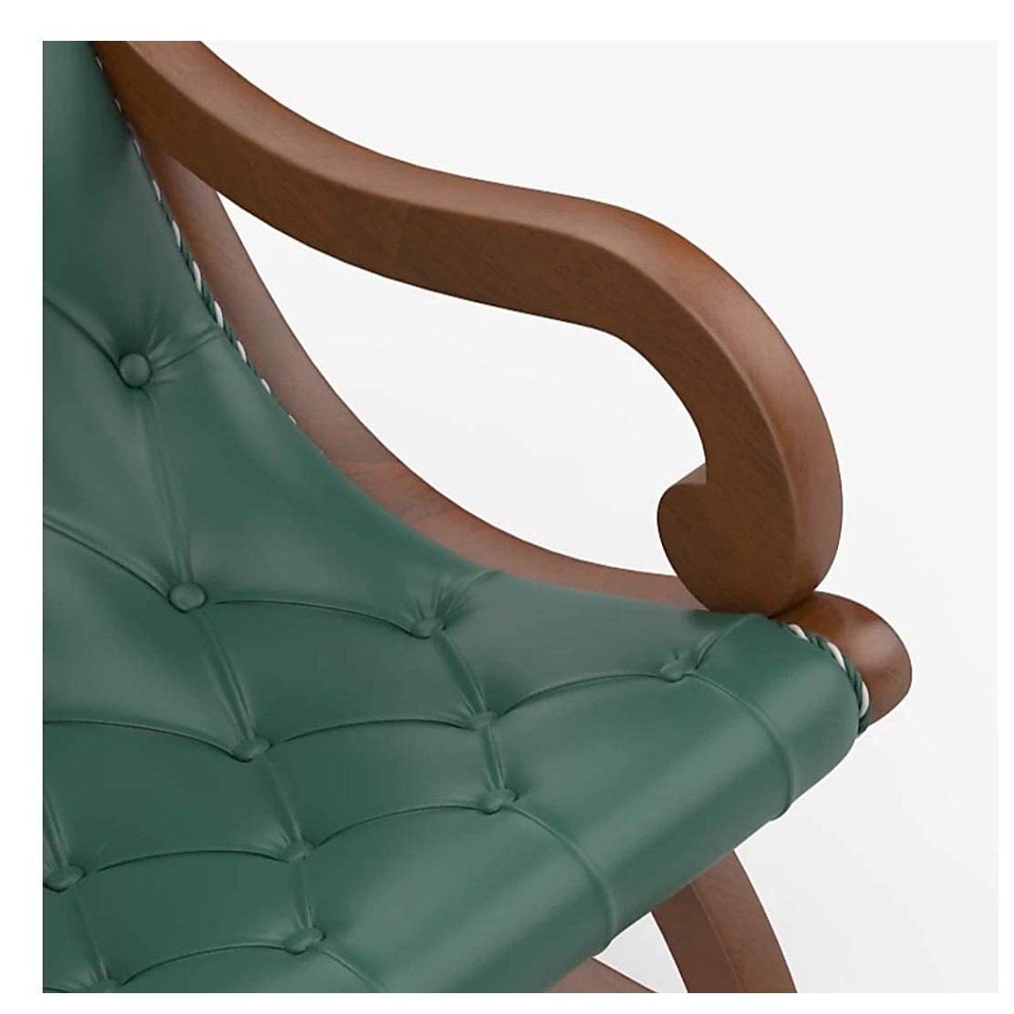 Ergonomic Wooden Rocking Chair - top_view