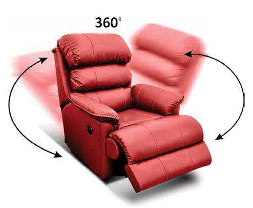 Troy Recliner in Red Color - front_view
