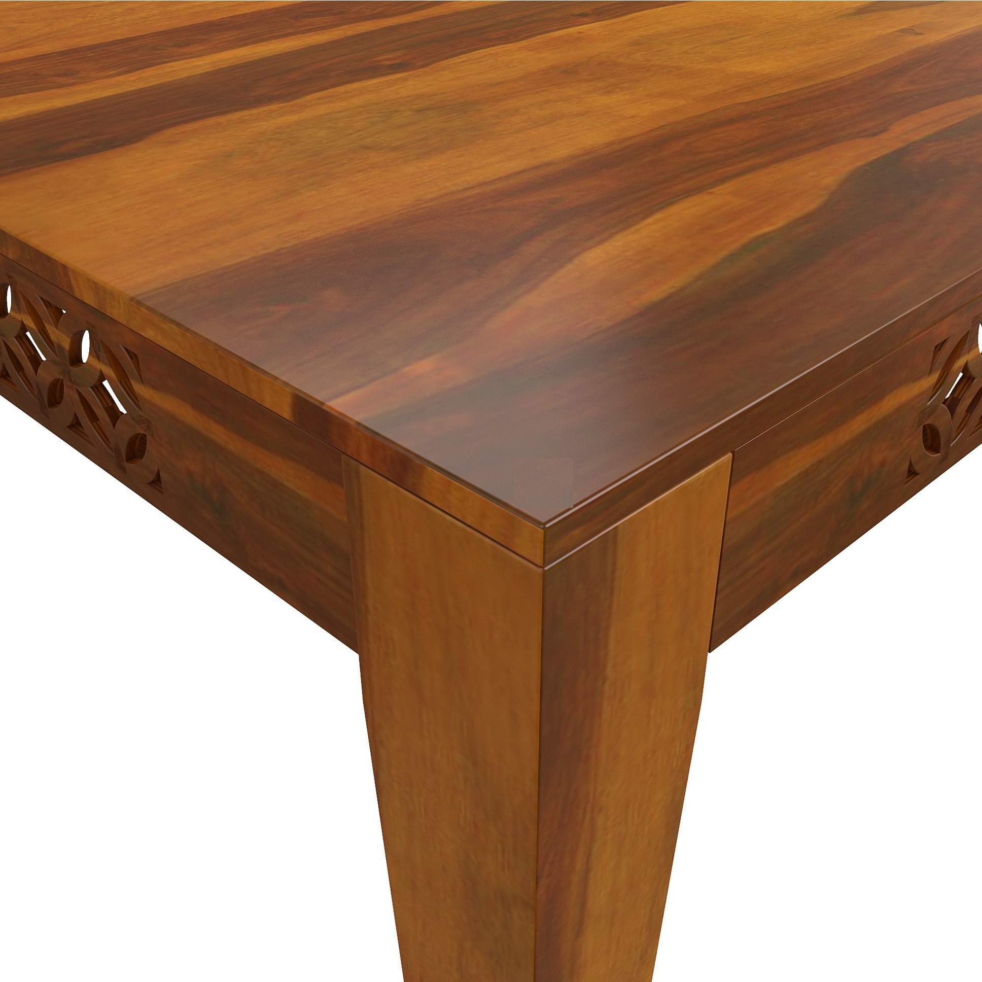 Pure Sheesham Solid Wood 2 Seater Dining Table Set - front_view