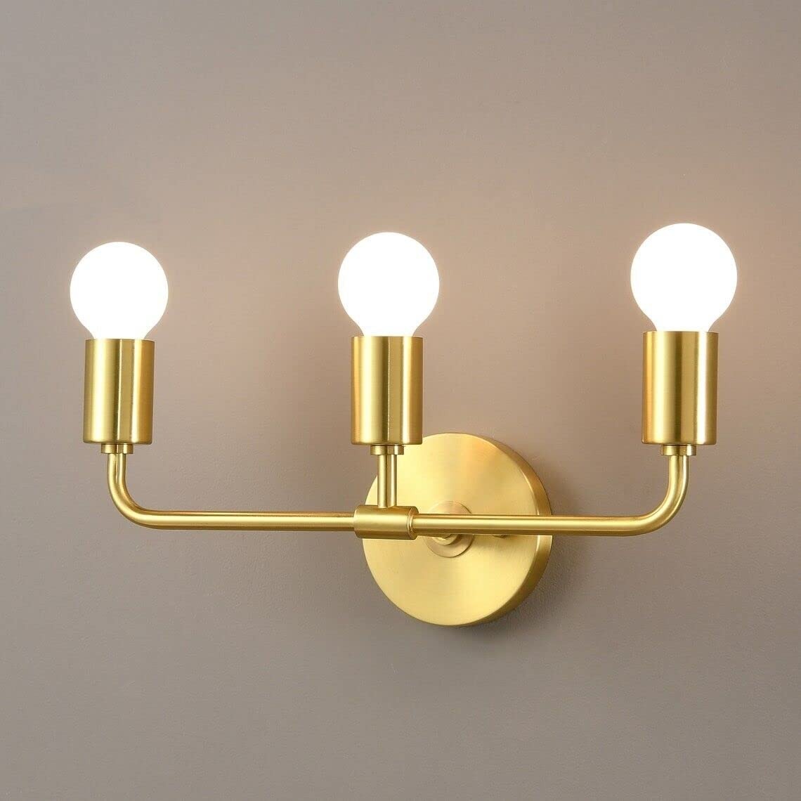 Sconce 3 Light With Golden Brush - top_view