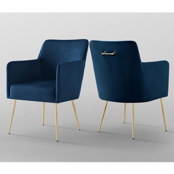 Bluecross Velvet Dining Table Set - front_view