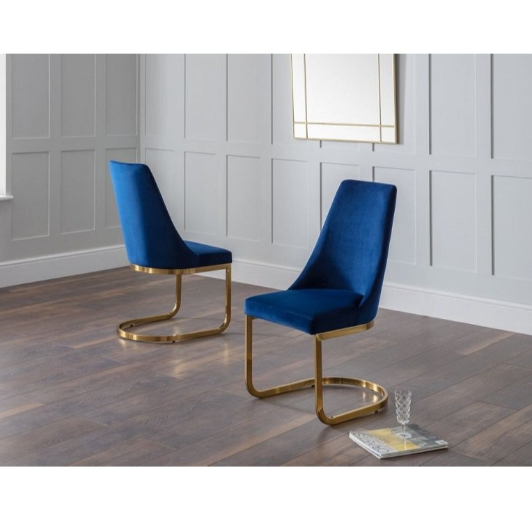 Dave Metal Blue 4 Seater Dining Set - top_view