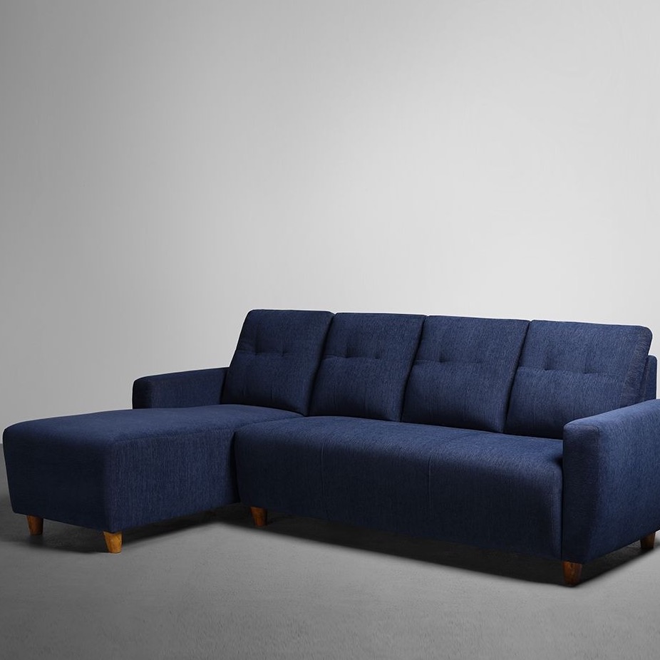 Athens Sofa with Lounger In Alice Blue Color - left_view
