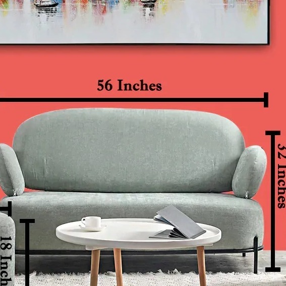 Cozy Hugo Sofa Set With 2 Puffy - rear_view