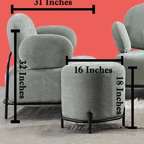 Cozy Hugo Sofa Set With 2 Puffy - bottom_view