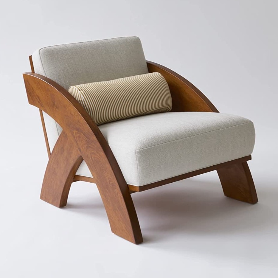 Chelsea Wooden Lounge Chair - front_view