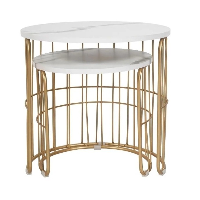Golden Coffe Table Set of Two - rear_view