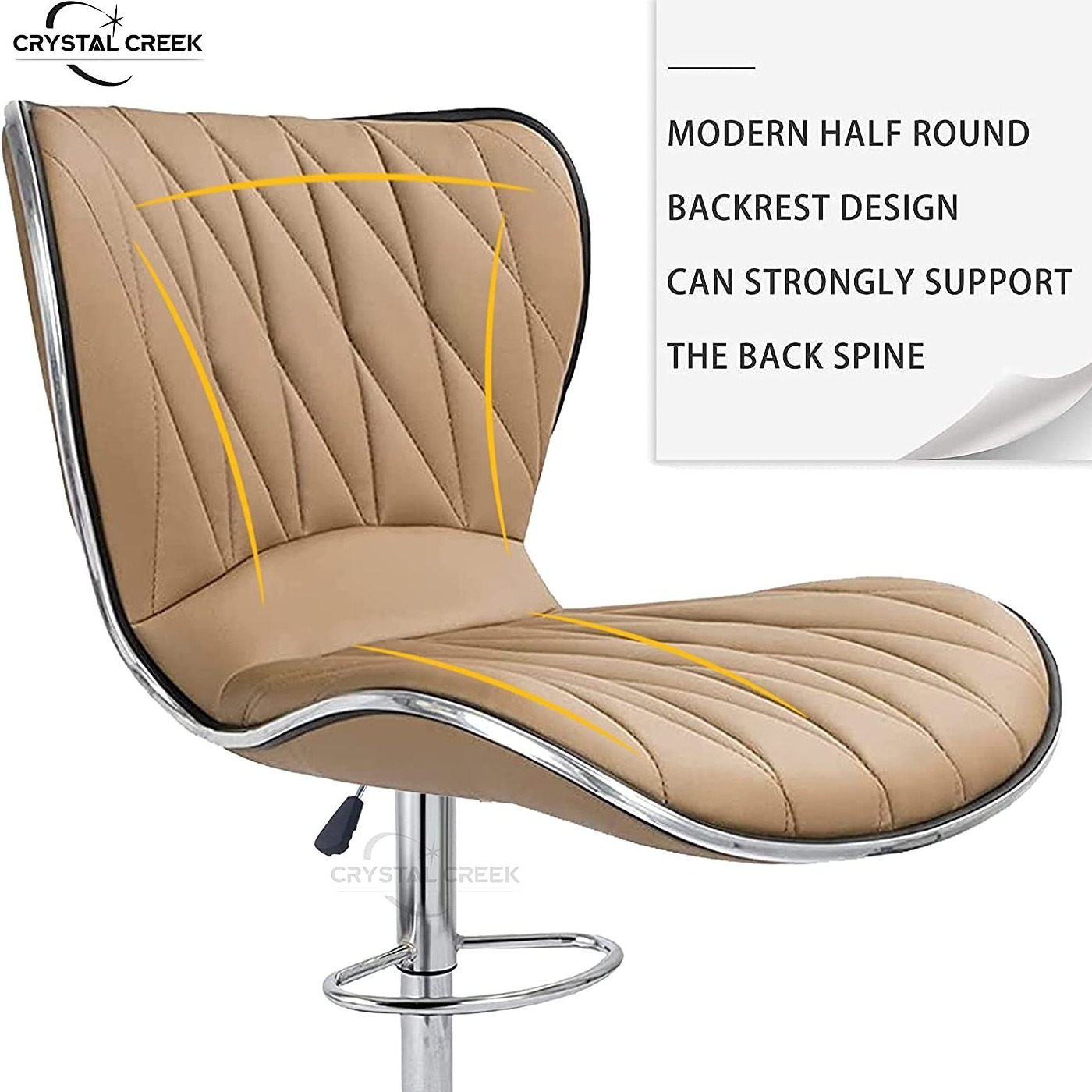 Berlin Leatherette Bar Stool - top_view