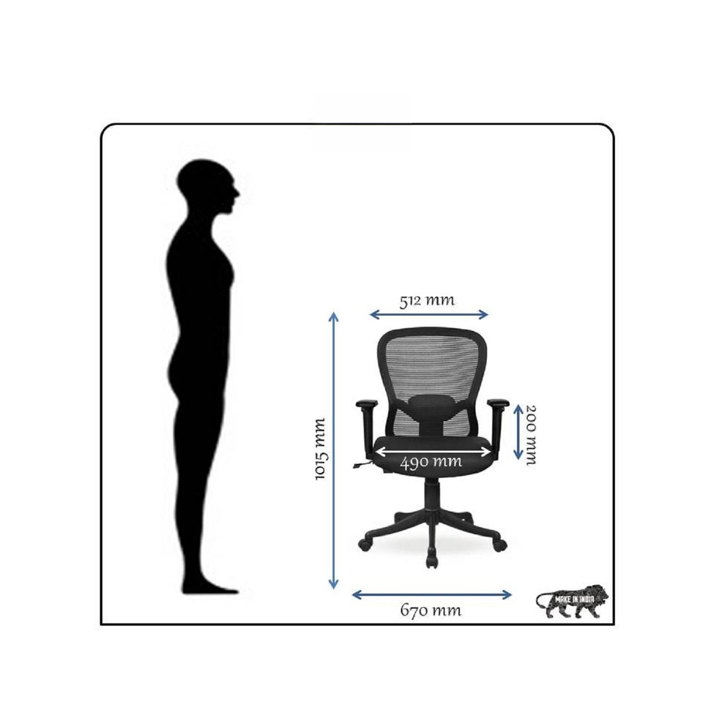 Cleo Y Series Medium Back Mesh Chair - bottom_view