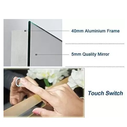 Felicity Round LED Mirror With Touch Sensor - top_view