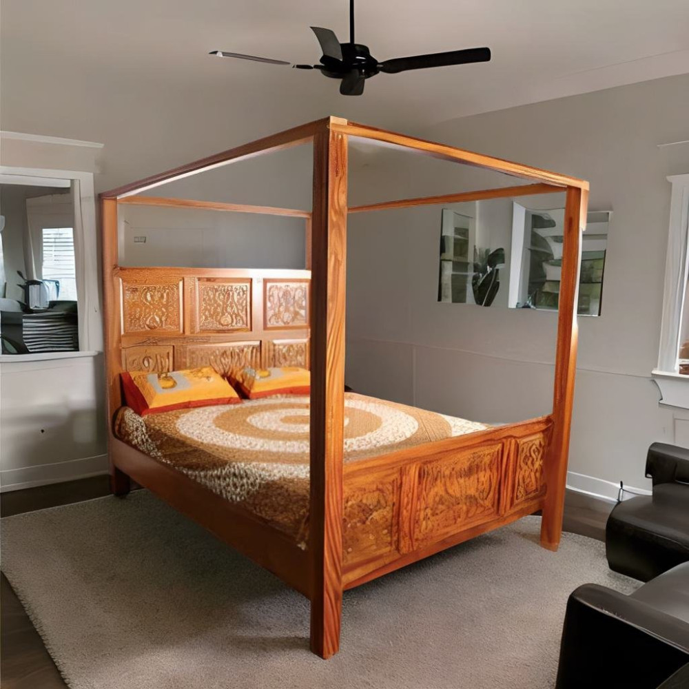 Buy Winnipeg Sheesham Wood Bed at Apkainterior