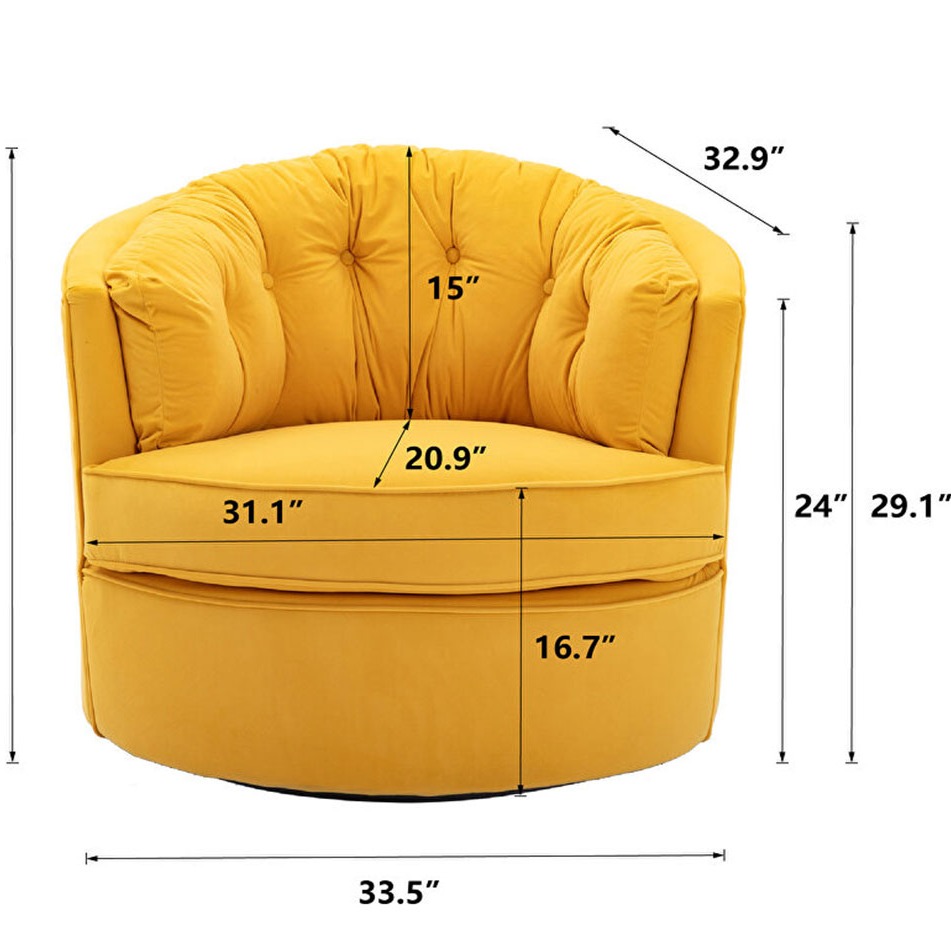 Marius Barrel 1 Seater Chair - bottom_view
