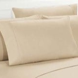 Solid Cream Double Bedsheet With Two Pillow Covers - front_view