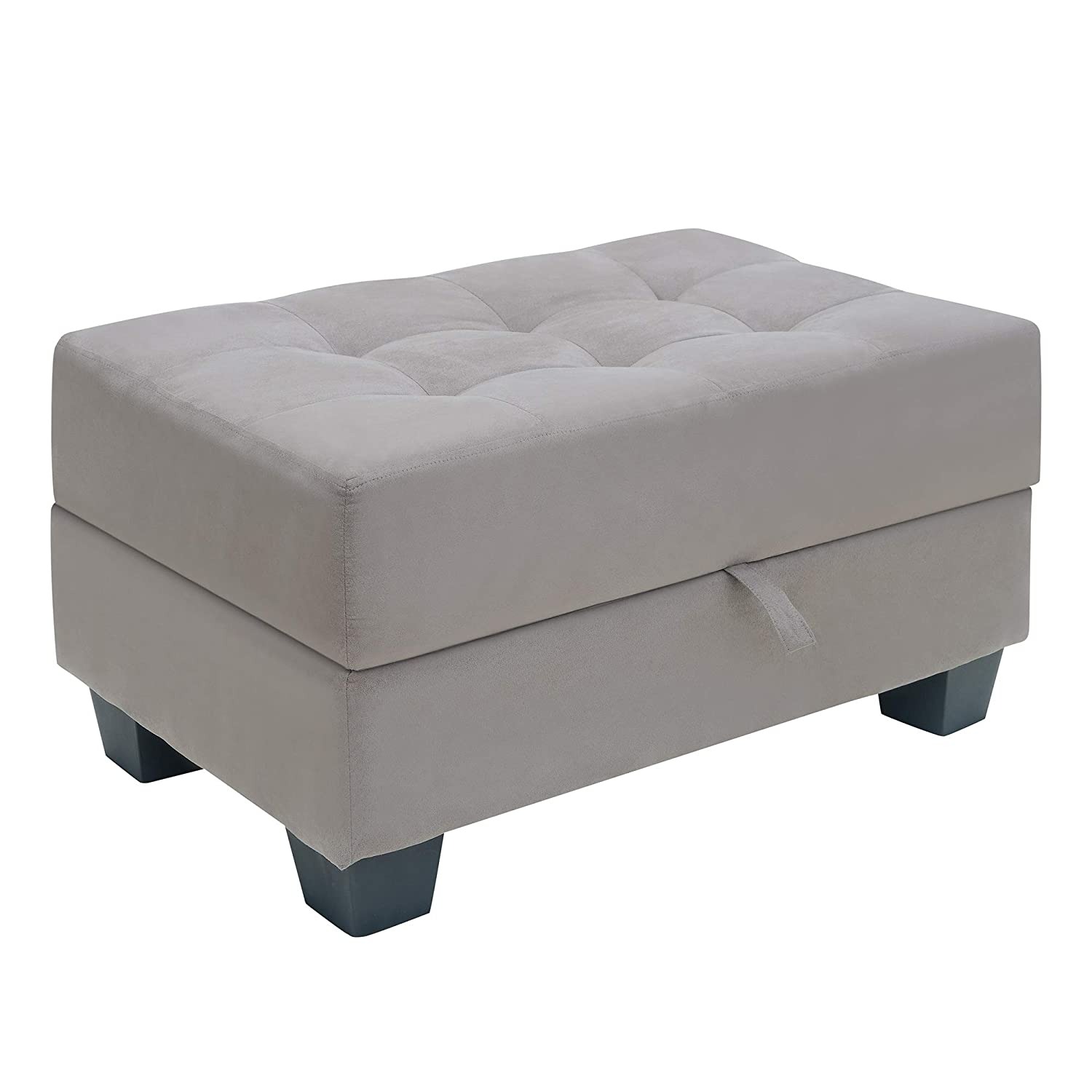 Madeira L Shape Sofa Set In Grey - rear_view