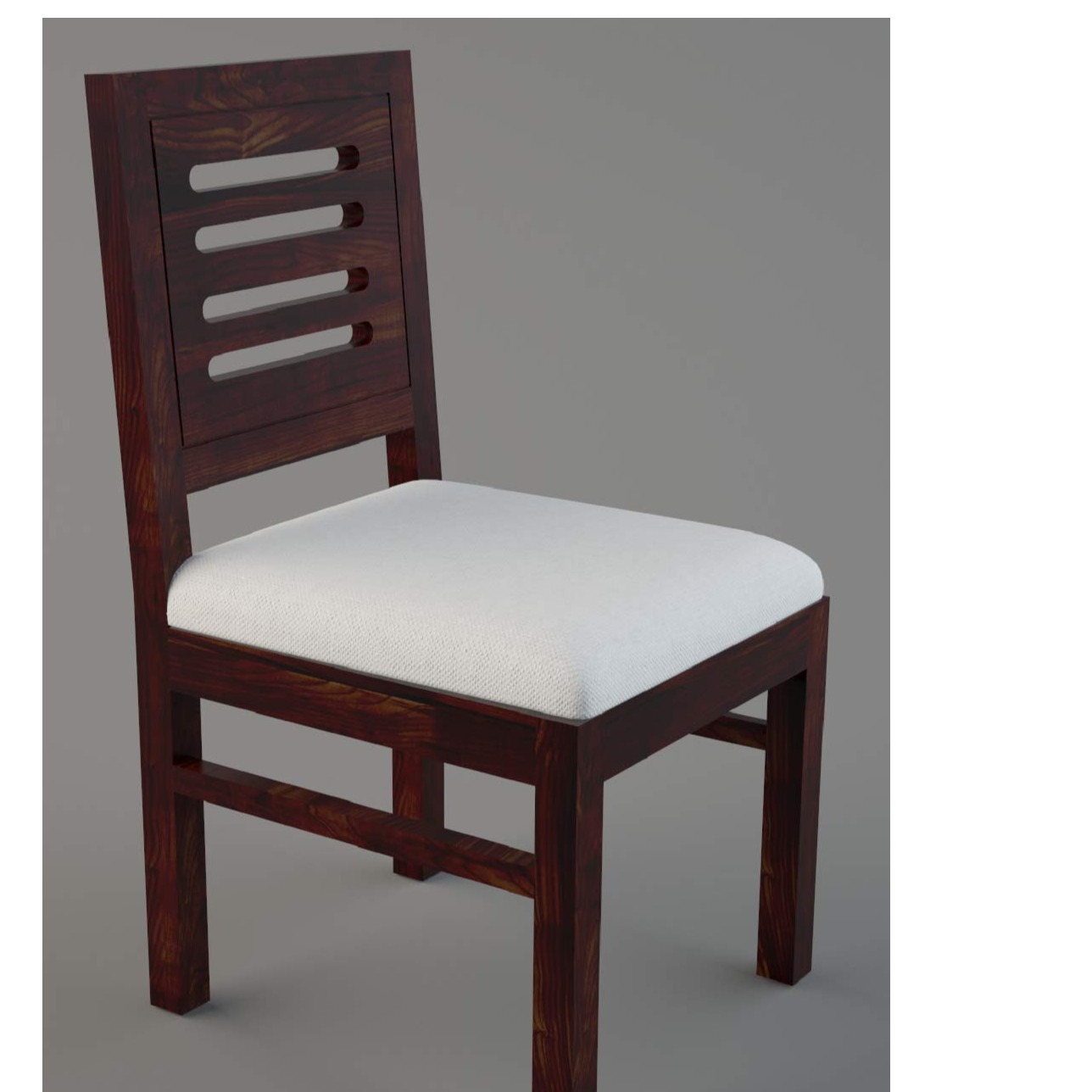 Segur Pure Sheesham Wooden 6 Seater Dining Table Set - rear_view