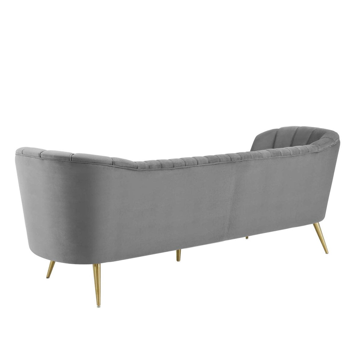 Tufted curved velvet Sofa - left_view